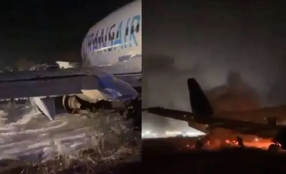 Avión Boeing se accidenta y deja varios heridos “acaba de incendiarse”