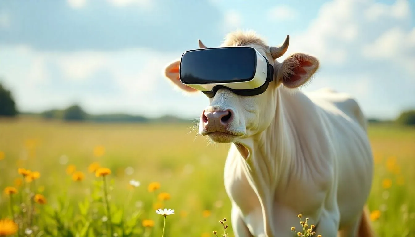 Vacas Felices con Gafas VR El Inesperado Experimento