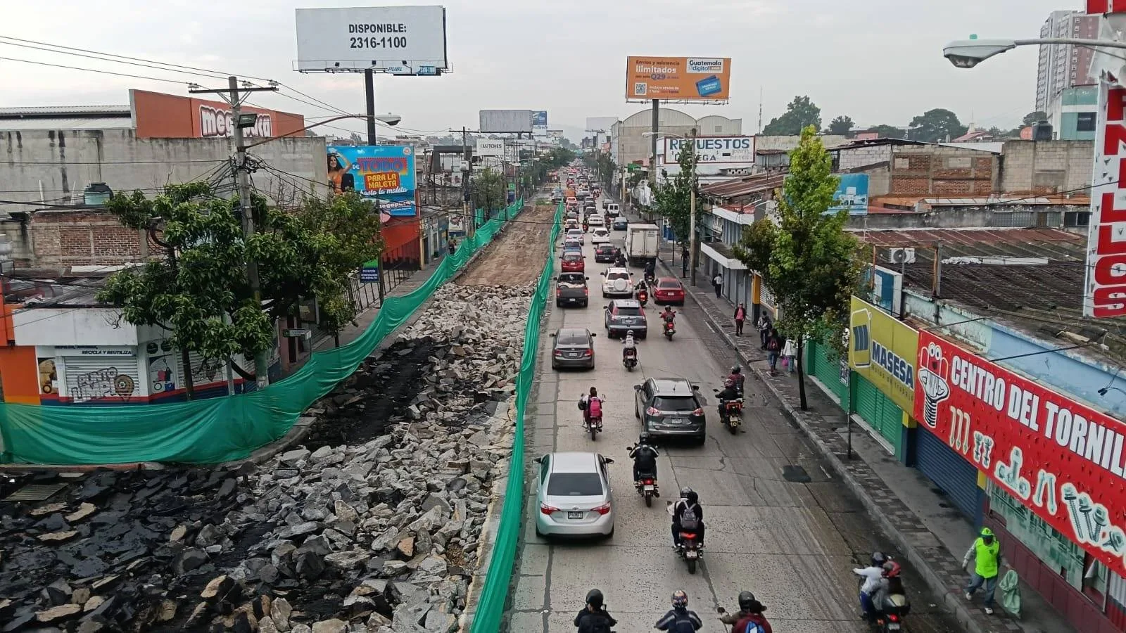 Obras avanzan a marcha forzada en calle Martí