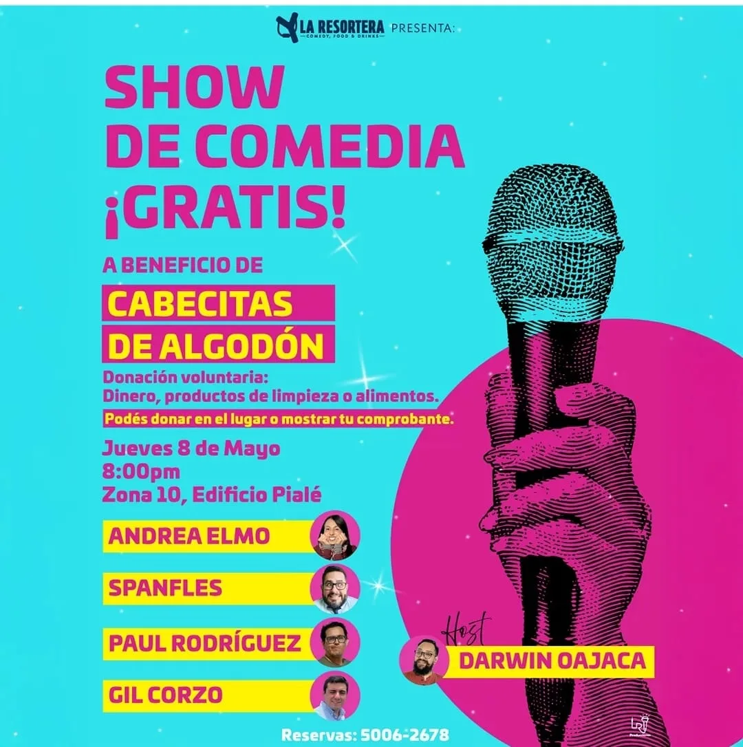 Comedia ¡GRATIS! a beneficio de Cabecitas de Algodón