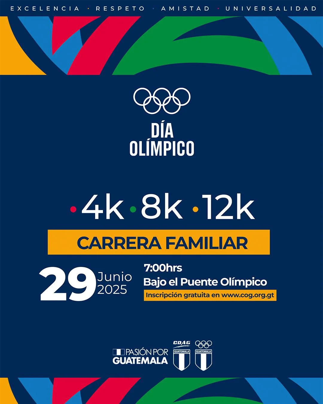 ¡Últimos cupos! para la carrera del Día Olímpico 2025