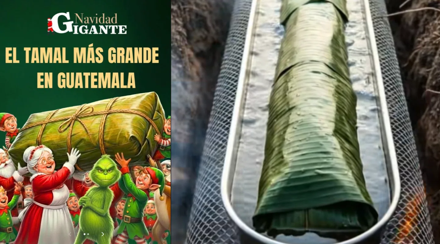 ¡Vive la magia navideña con el tamal más grande de Guatemala!